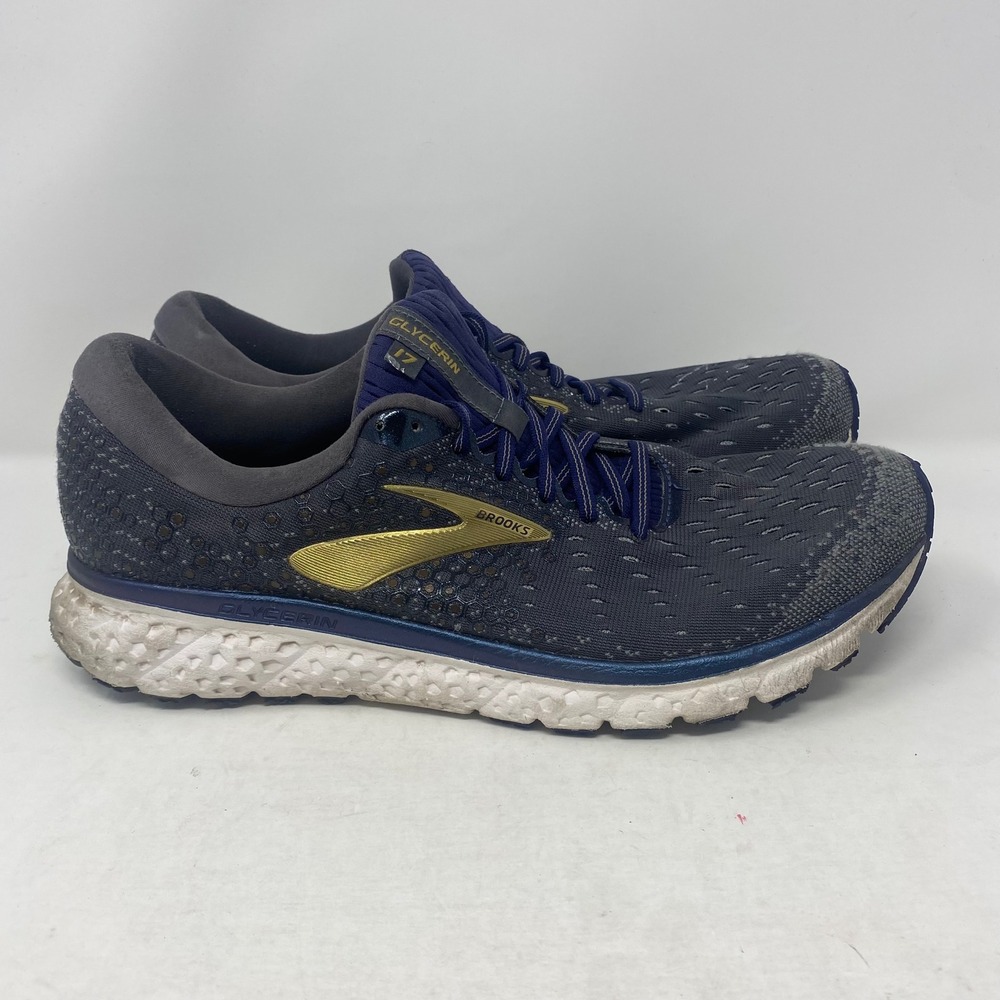 Brooks Glycerin 17 Mens Running Shoes Navy Gold 1102961D048 Size 13